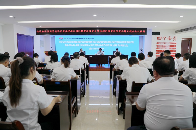 建材科技公司召開專題會(huì)議學(xué)習(xí)傳達(dá)陜煤集團(tuán)黨委關(guān)于落實(shí)省委巡視反饋問題整改督導(dǎo)會(huì)暨法律糾紛案件防范化解專題會(huì)會(huì)議精神